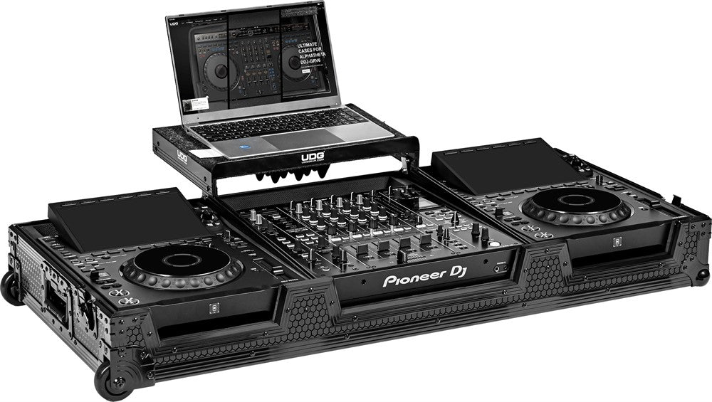 UDG Ultimate Flight Case Set AlphaTheta CDJ-3000X/DJM-A9 Schwarz Plus (L&W)