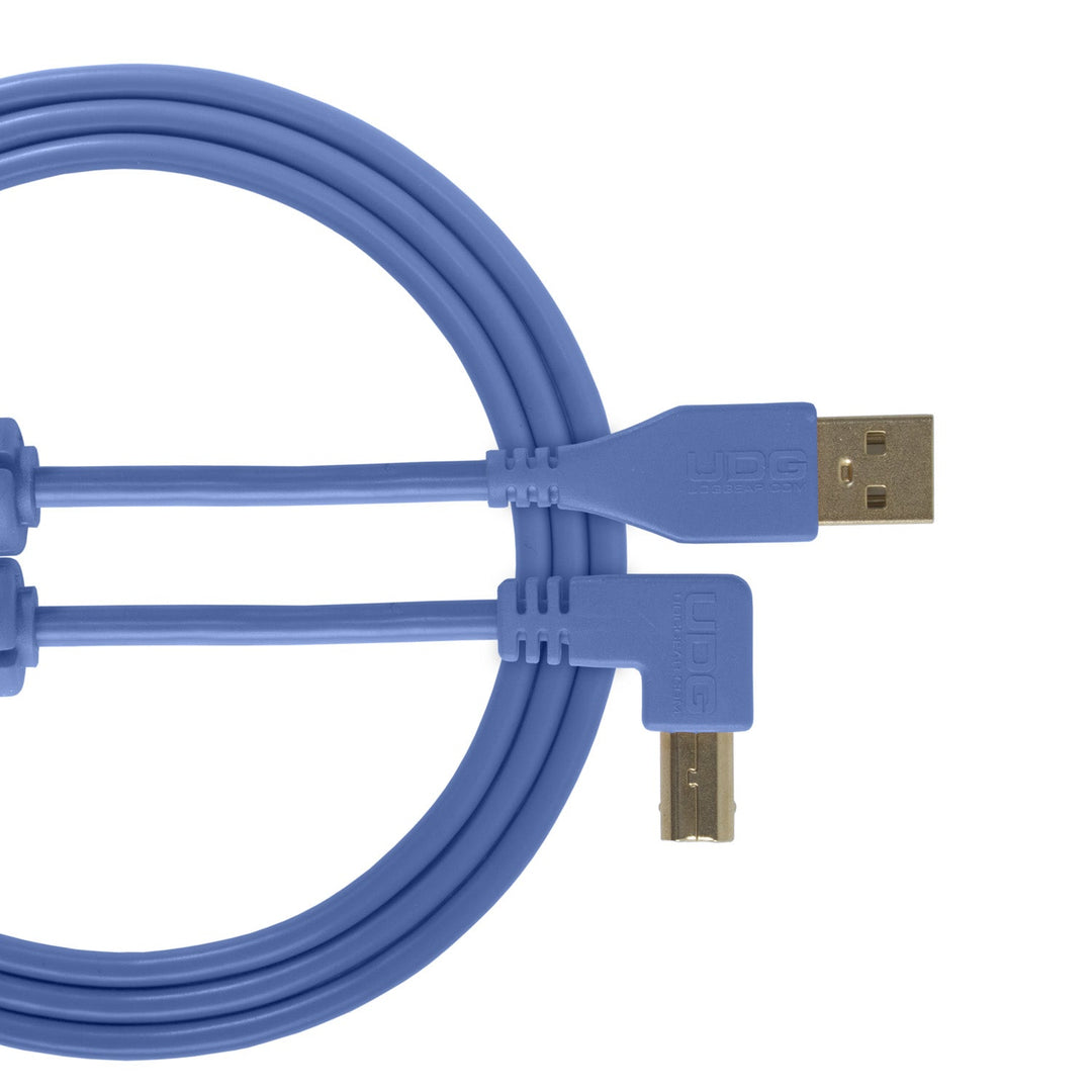 UDG Ultimate Audio Cable USB 2.0 A-B Blau Abgewinkelt 2m