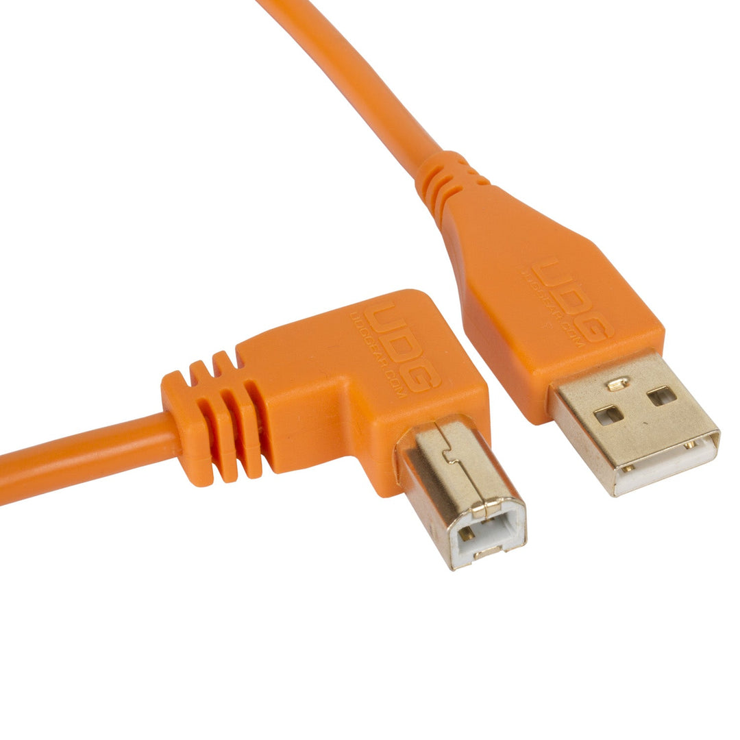 UDG Ultimate Audio Cable USB 2.0 A-B Orange Abgewinkelt 1m