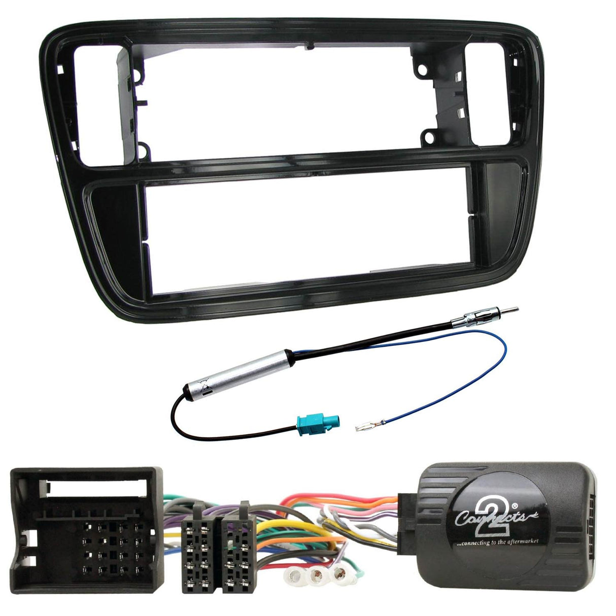 1-DIN KIT for Mii, Citigo and Up - Gloss black