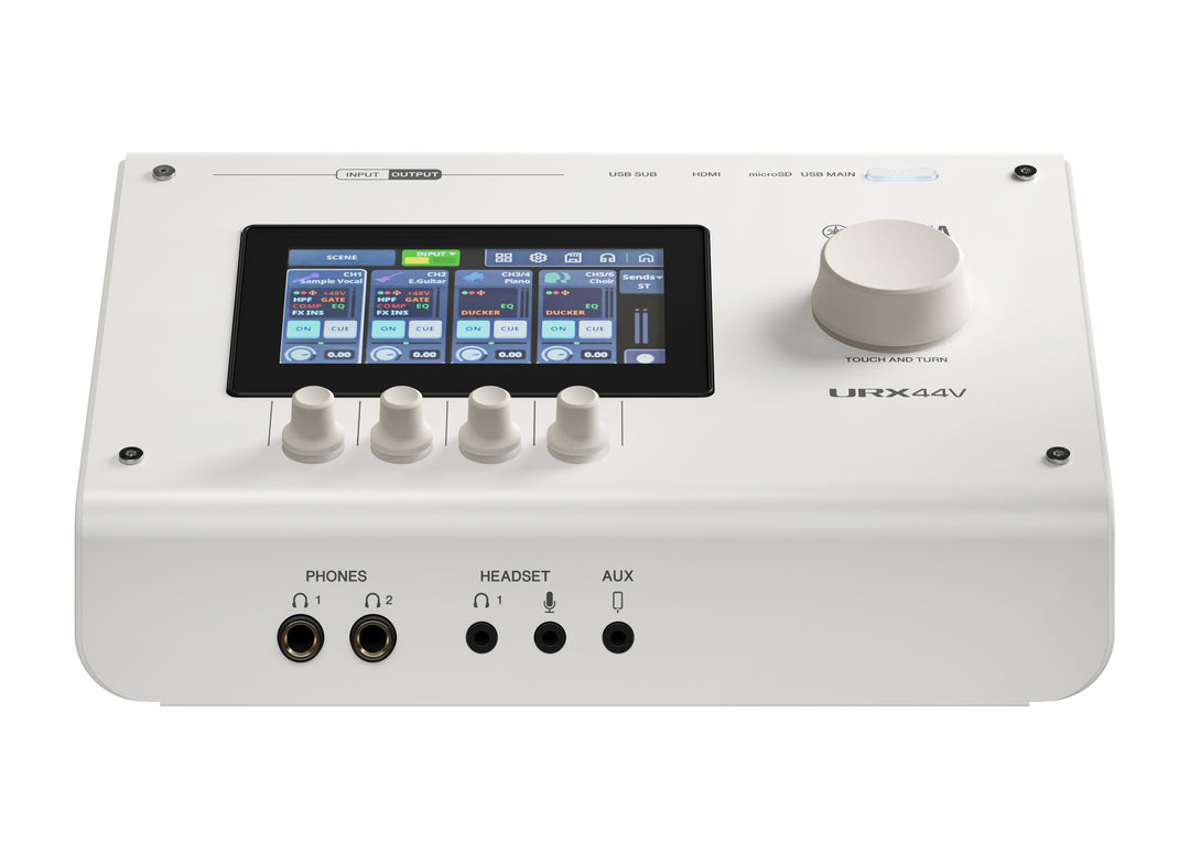 Yamaha URX44V USB-C Audio/Video Interface (White) - Video Version