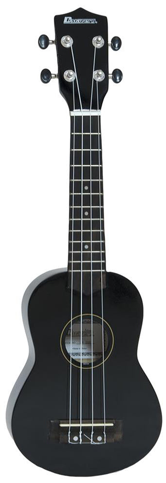 DiMavery UK-200 Ukulele, Soprano, Black.