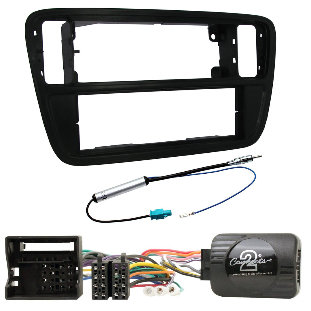 1-DIN KIT für Mii, Citigo und Up (Matt Schwarz)
