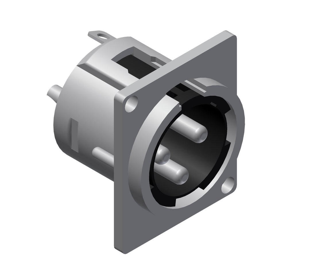 XLR Chassis 3-polig männlich D-series