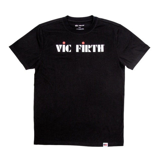 Vic Firth Classic Logo Black T-Shirt - Large