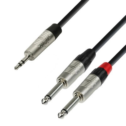 Y-Splitkabel Miniklinke zu 6,3mm Klinke (3m)