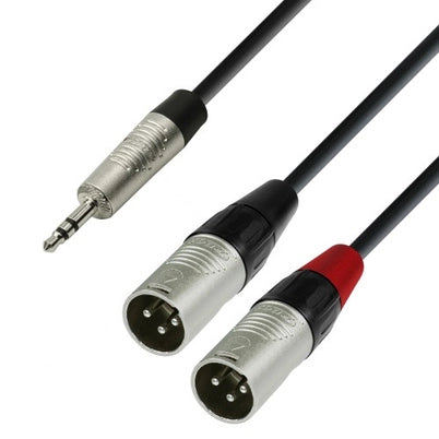 Y-Splitkabel Miniklinke zu XLR männlich (3m)