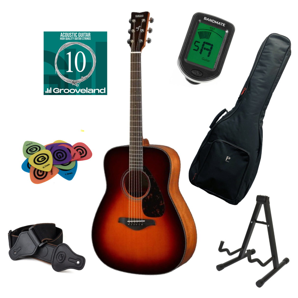 Yamaha FG800 Starter Kit (Brown Sunburst)