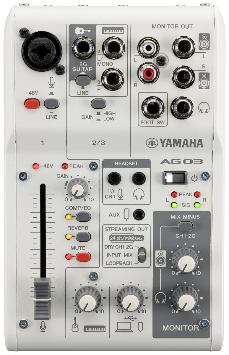 Yamaha AG03 MkII - Live Streaming Bundle (Weiß)
