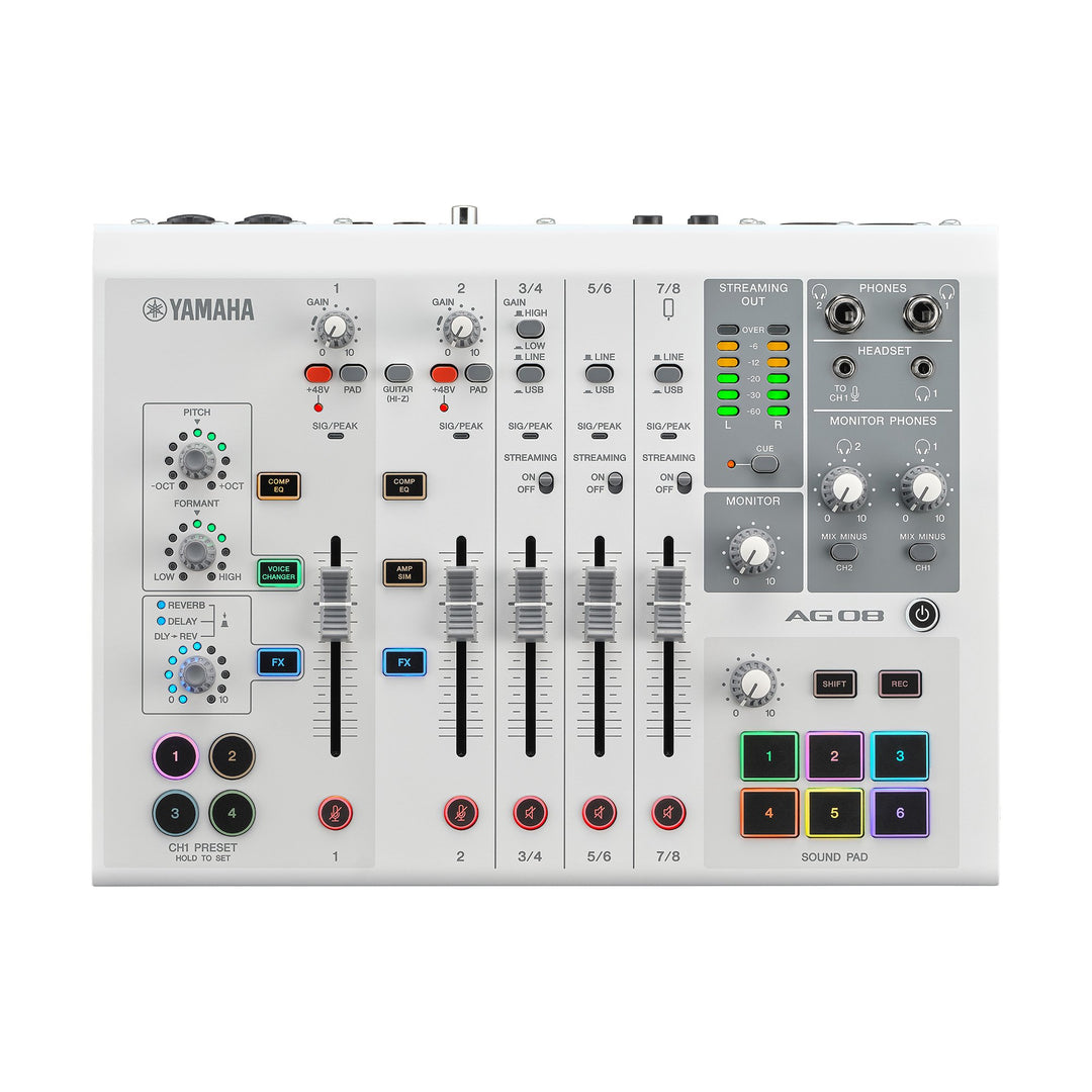 Yamaha AG08 - Live Streaming Mixer (Weiß)