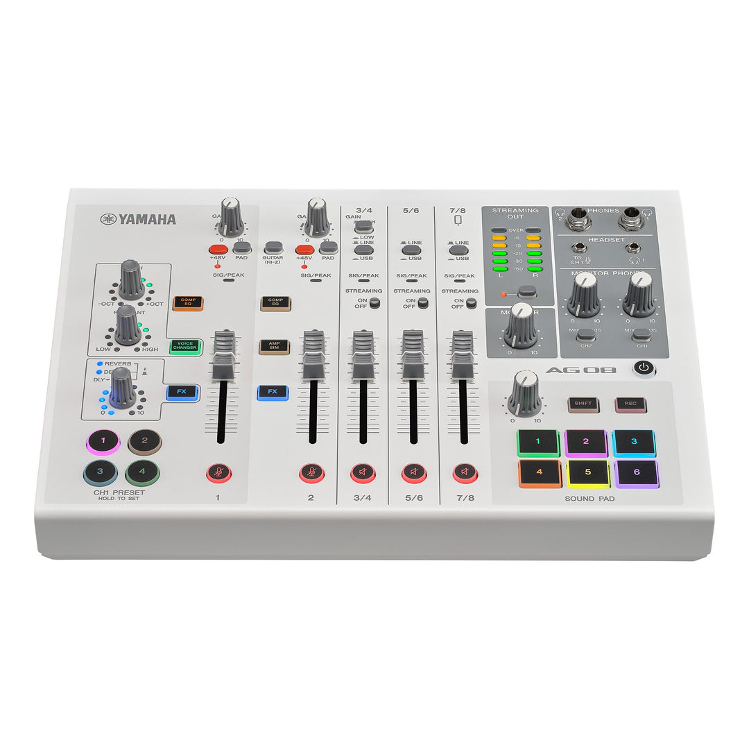 Yamaha AG08 - Live Streaming Mixer (Weiß)