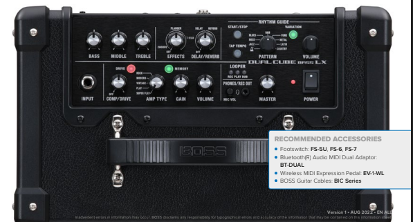 Boss Dual Cube Bass LX Bass Amplifier