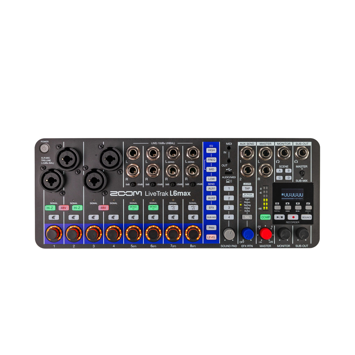 ZOOM LiveTrak L6max 12-Kanal-Mixer + Recorder