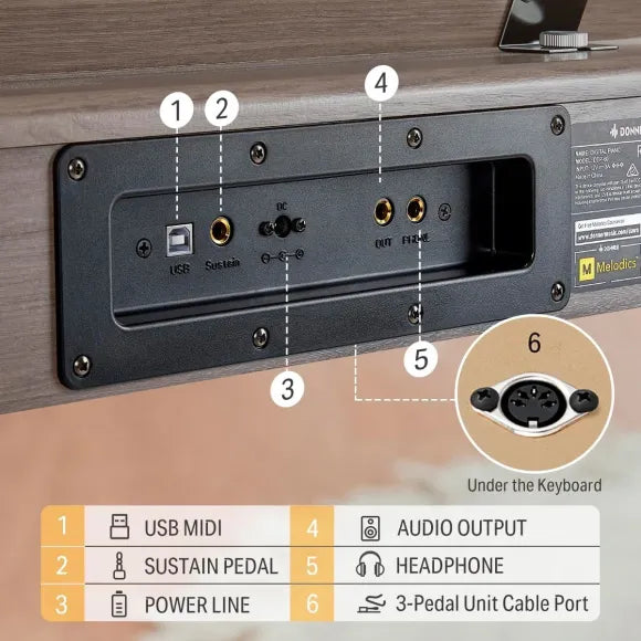 Donner DDP-60 E-Piano Grau Starterpaket