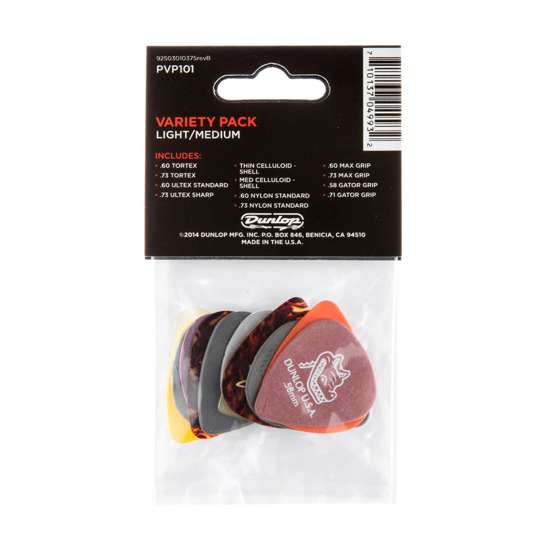 Dunlop PVP101 Plektren 12 Stk. Gemischt (Light/Medium)