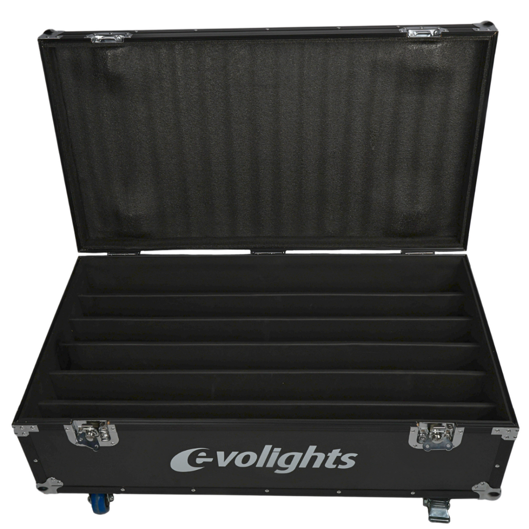 Flightcase für 6 Evolights Pixel Bar 18x10W RGBW