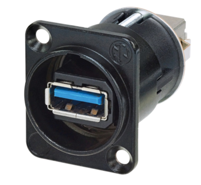 Neutrik NAUSB3 USB 3.0 Chassis connector (Black)