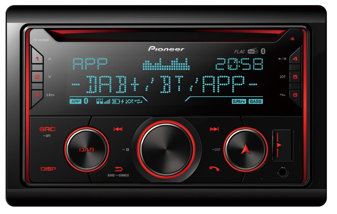 Pioneer FH-S820DAB 2-DIN Autoradio m. DAB und Bluetooth