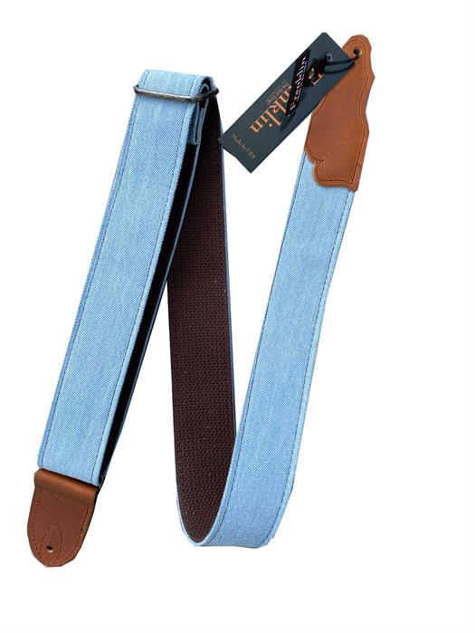Franklin Gitarrengurt - Denim - Blau und Braun - DN-BL-CG