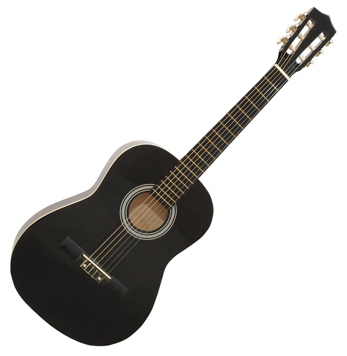DiMavery AC-303 Classical Spanish Guitar 3/4 (Black) Starter Kit
