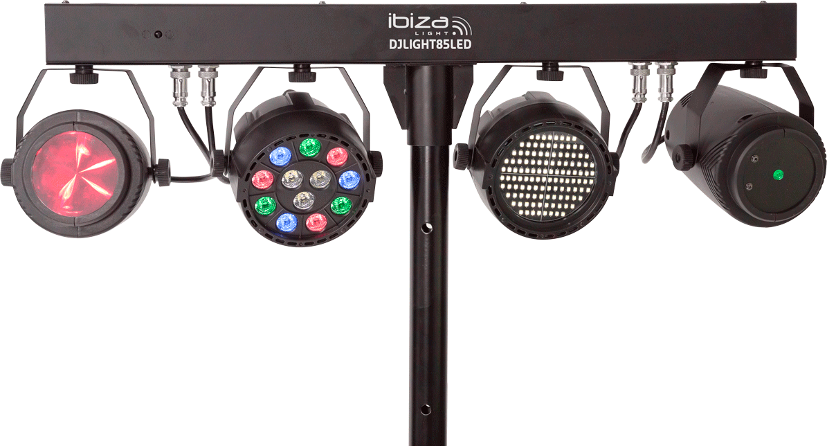 Ibiza LED Lichtleiste Mondblume, Laser und Strobe