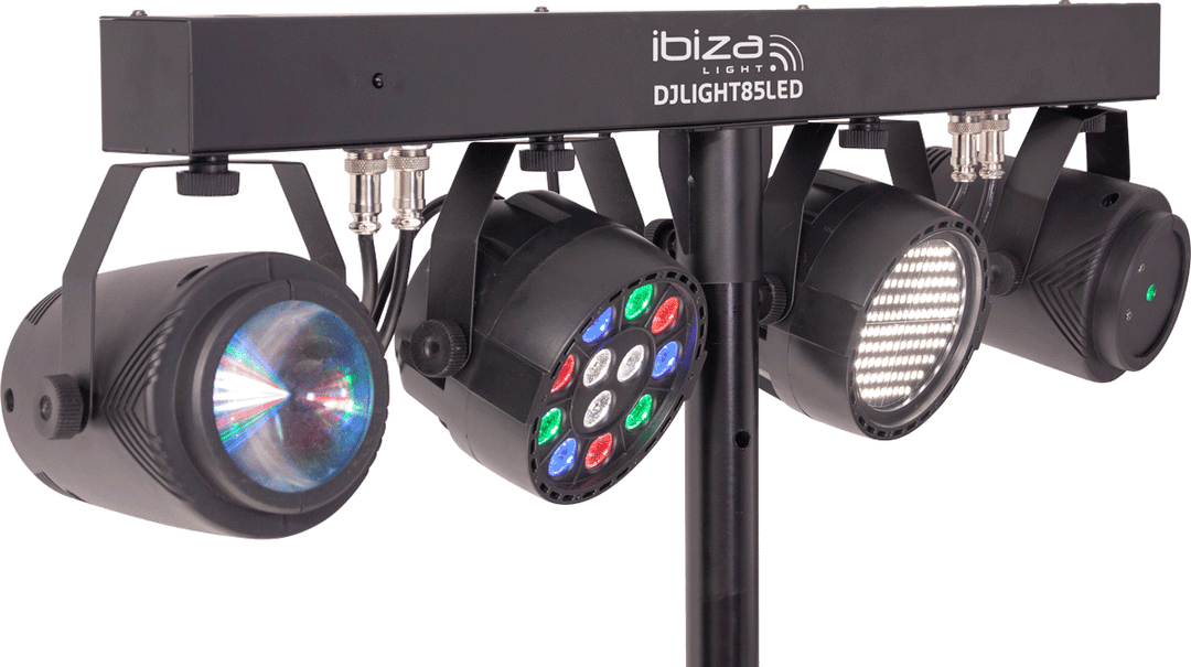 Ibiza LED Lichtleiste Mondblume, Laser und Strobe