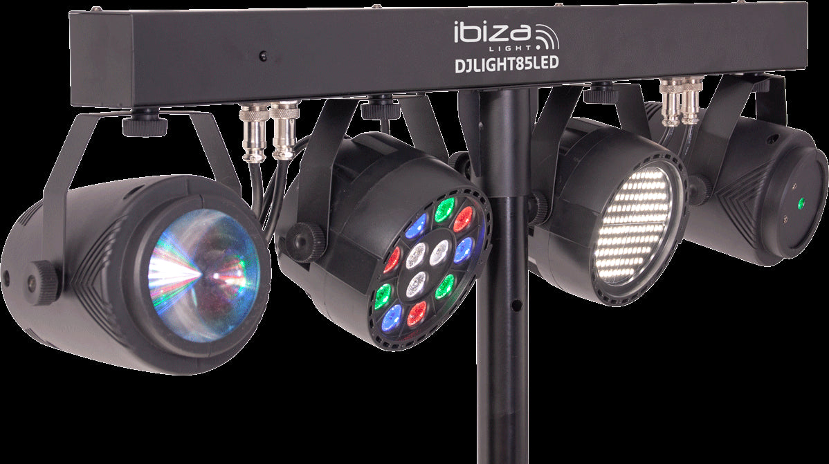 Ibiza LED Lichtleiste Mondblume, Laser und Strobe