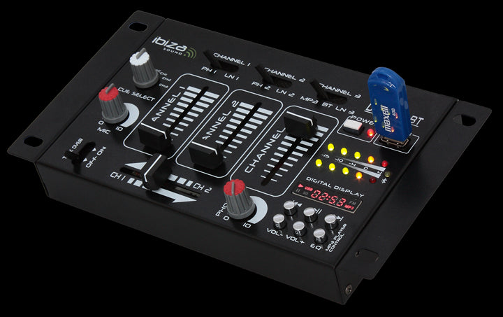 Ibiza DJ-Mixer mit Bluetooth & USB