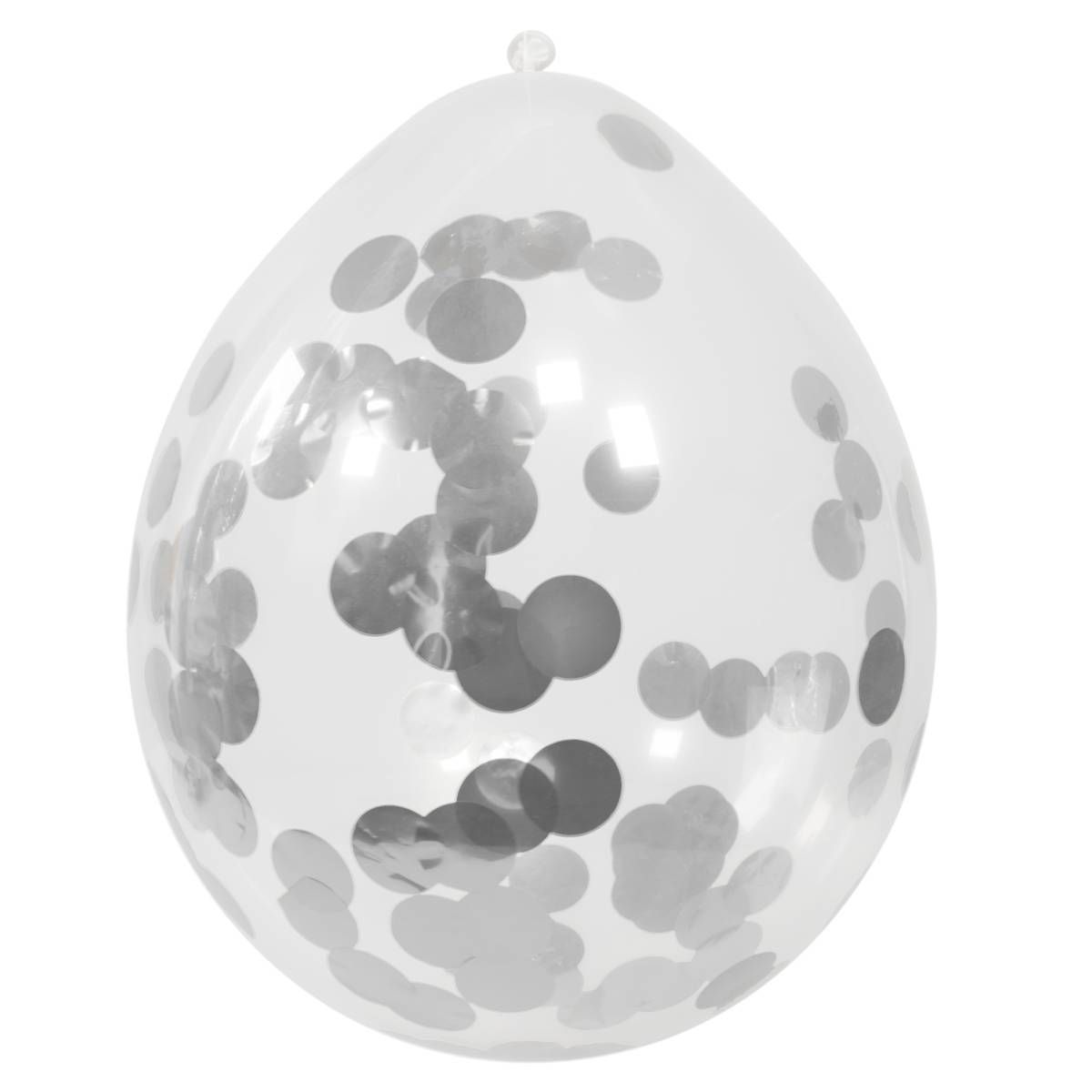 Ballons m. Konfetti (Silber, 30cm)