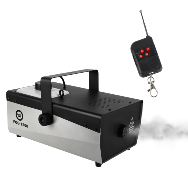 Light4Me Fog 1200 V2 Nebelmaschine 1200W mit kabelloser Fernbedienung & DMX