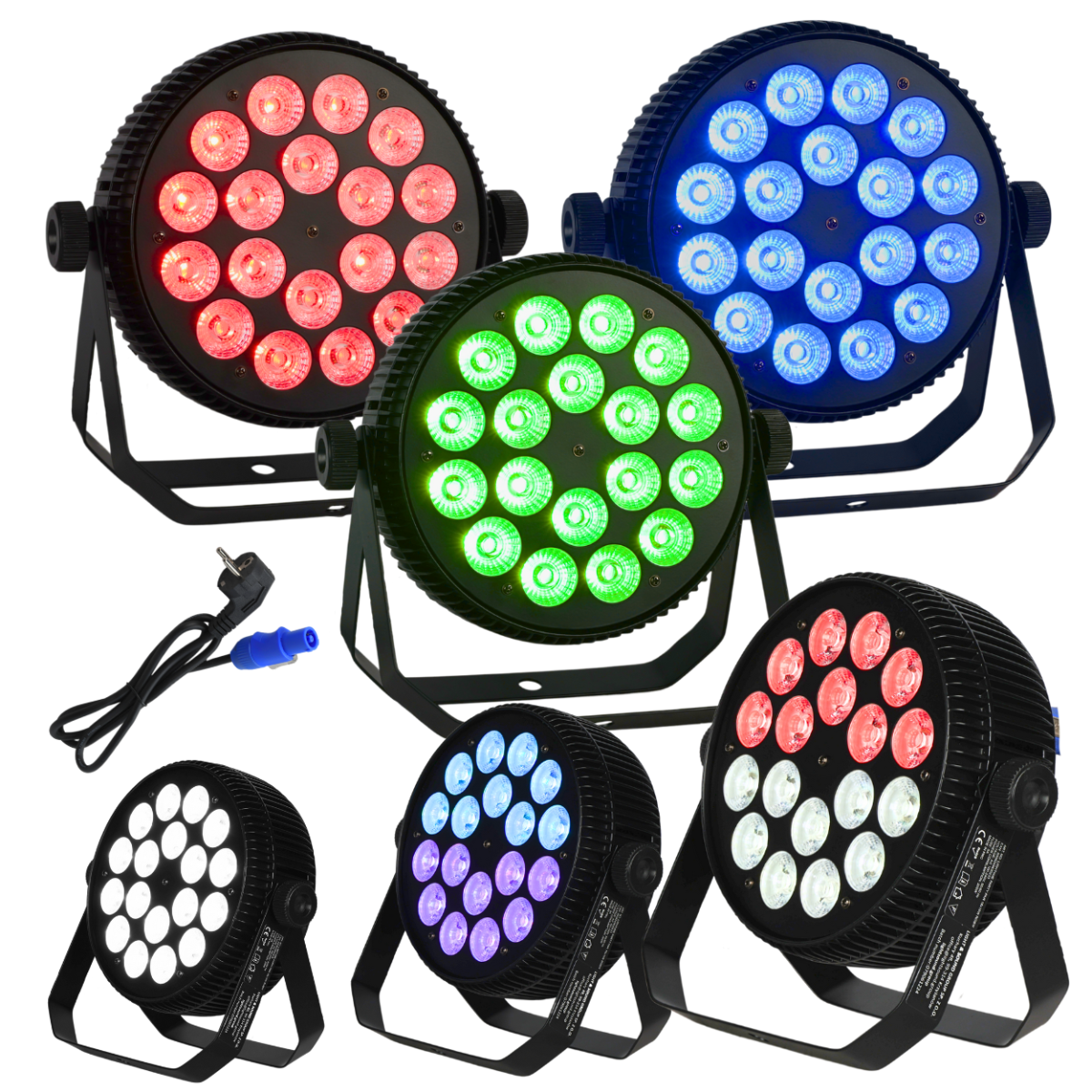 LIGHT4ME PARTY PAR 18x10W RGBW Bühnenscheinwerfer
