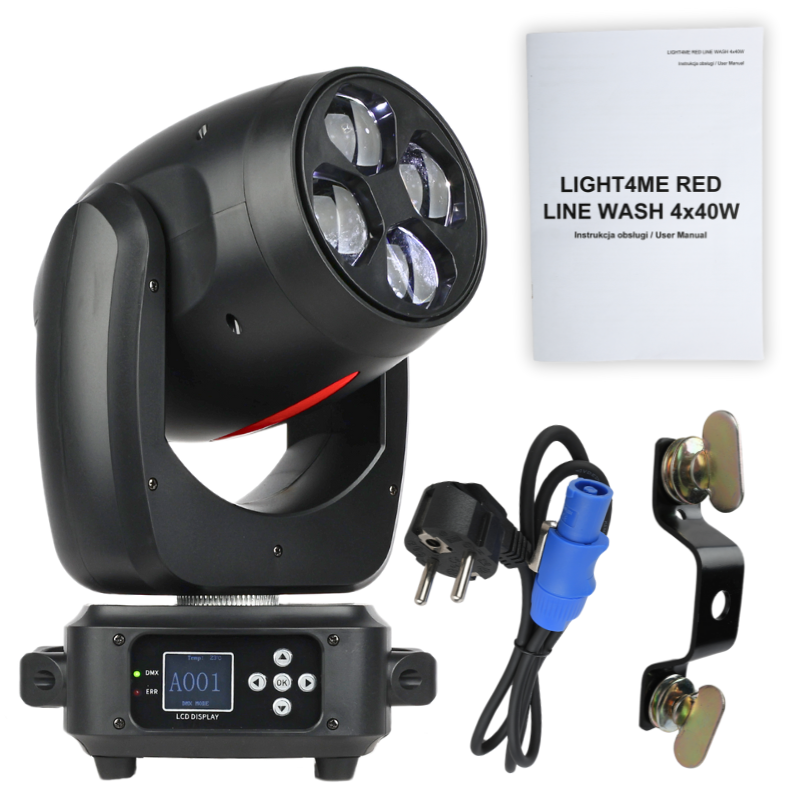 LIGHT4ME RED LINE WASH 4x40W LED moving head