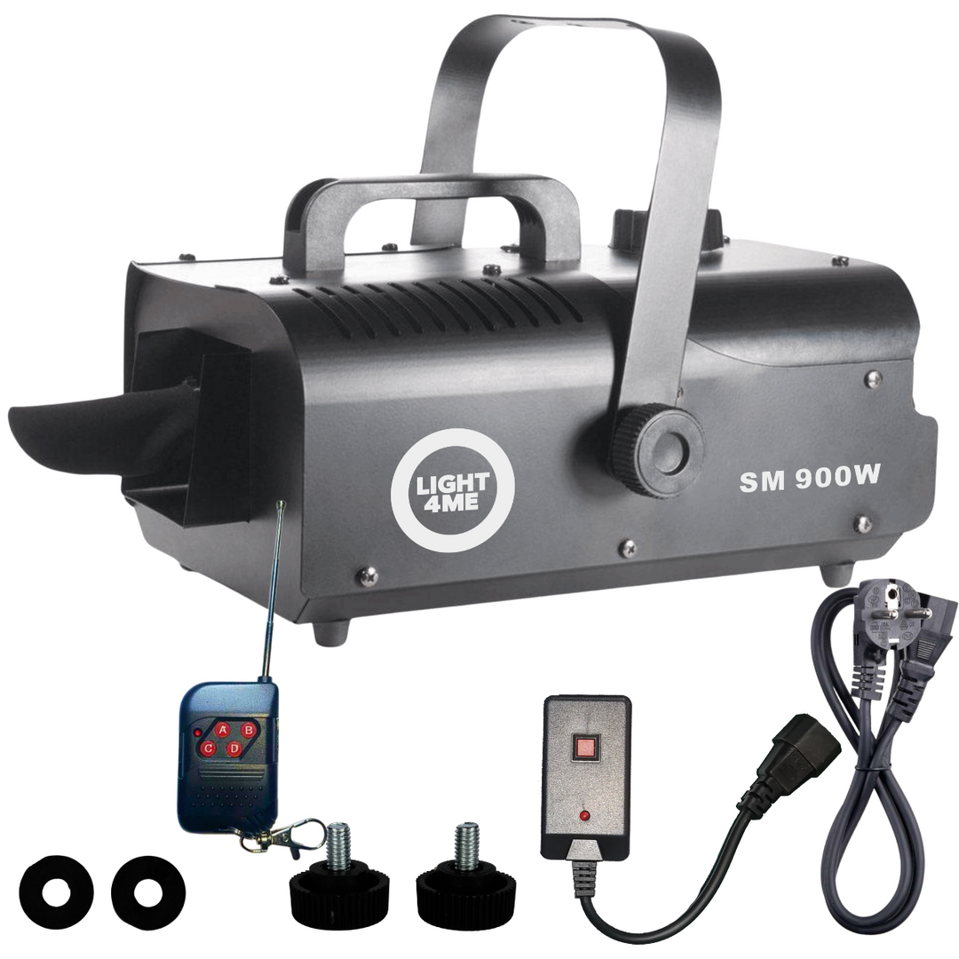 LIGHT4ME SM 900W Schneemaschine mit Fernbedienung, schwarz