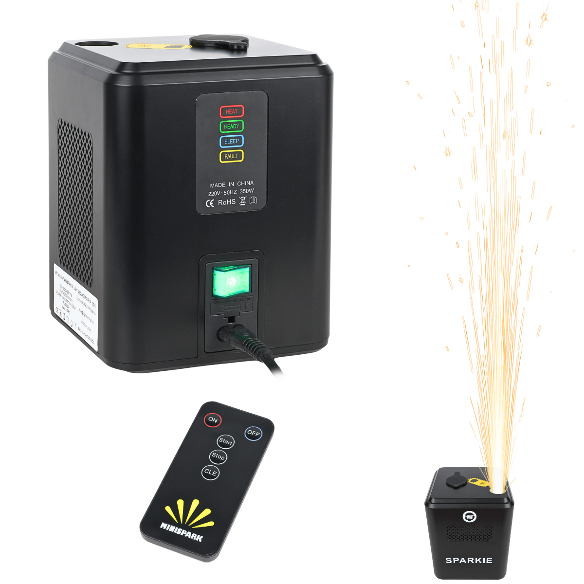 SPARKIE 350W Spark Generator – Drahtlose Fernbedienung, bis zu 3,5 m Funken-Effekt