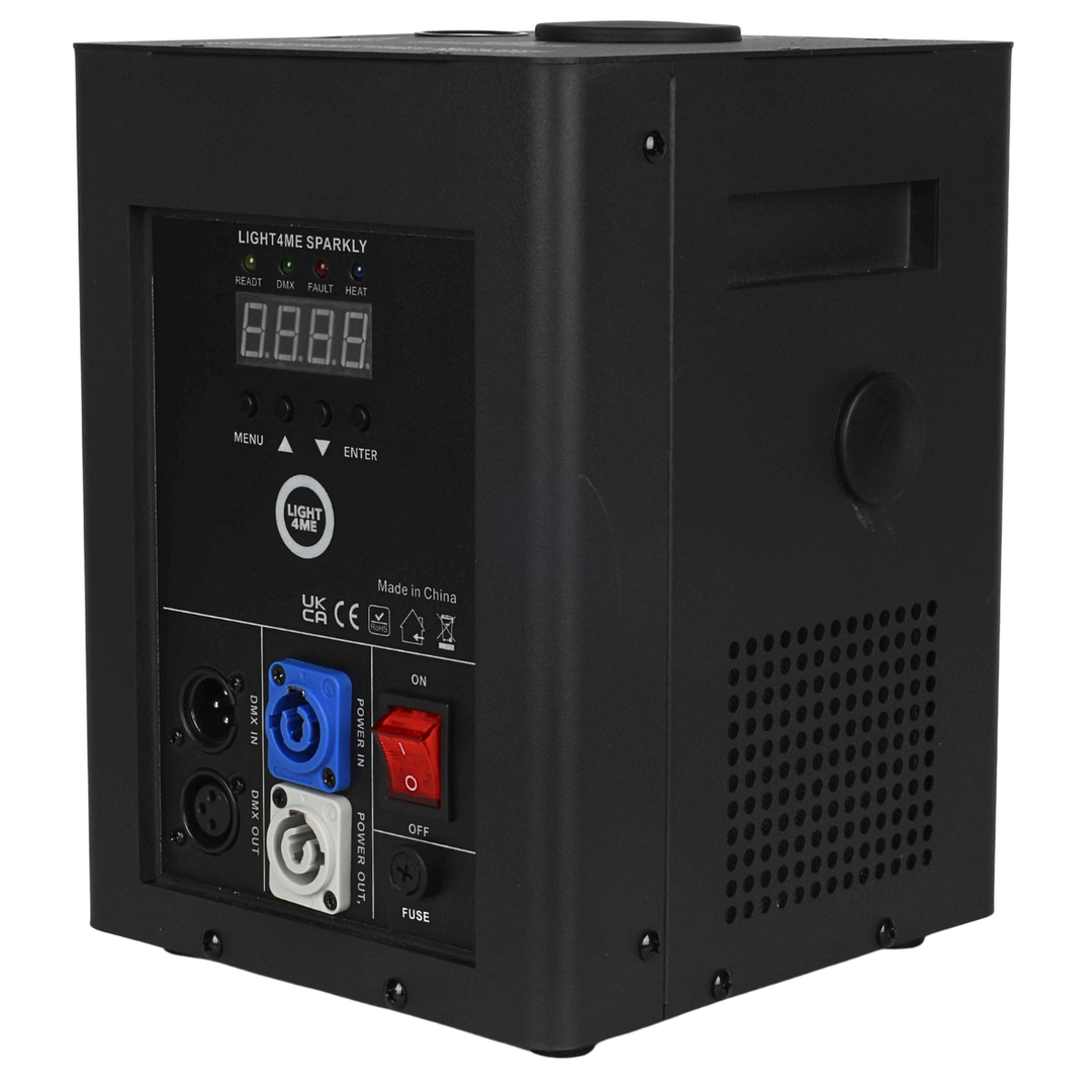 Light4Me SPARKLY Cold Spark Machine 600W DMX mit kabelloser Fernbedienung