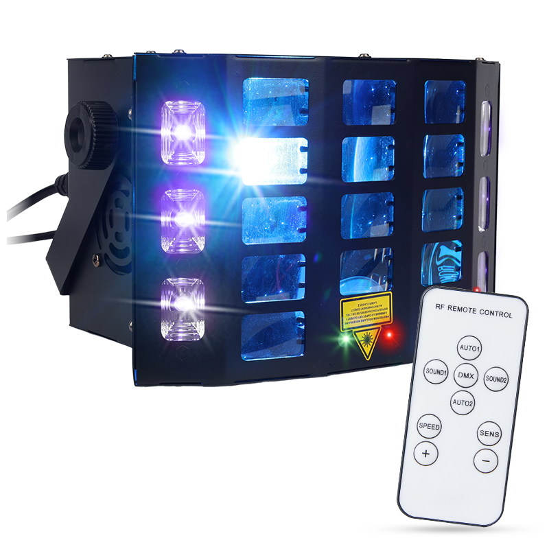 Light4Me Turbo Derby 4-in-1 – RGBW, UV, Strobe & laser