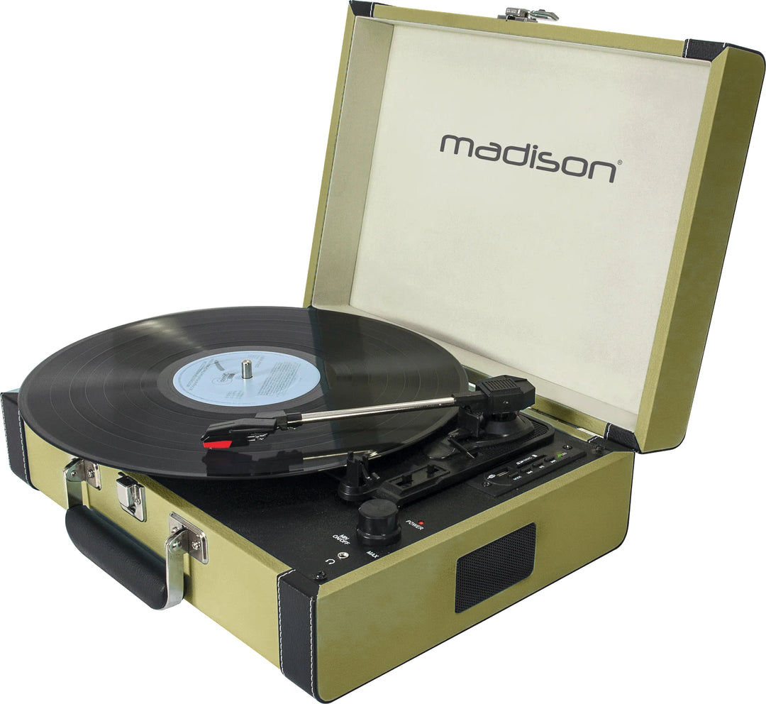 Madison Vintage Plattenspieler m. Bluetooth (Grün)