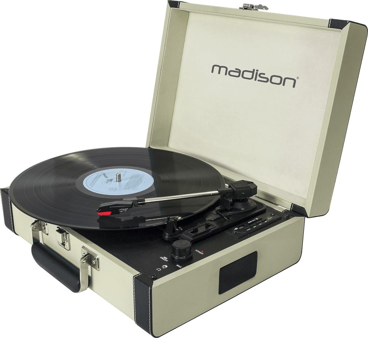 Madison Vintage Plattenspieler mit Bluetooth (Creme)