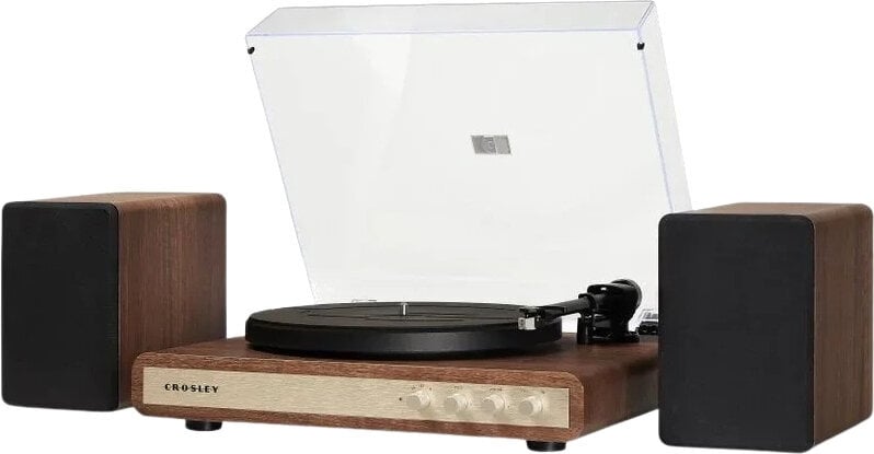 Crosley C65 Plattenspieler mit Lautsprechern, Walnuss