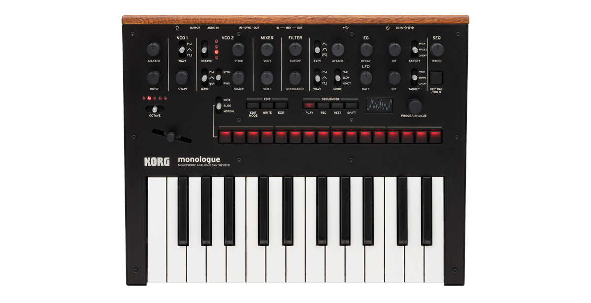 Korg Monologue Synthesizer (Schwarz)