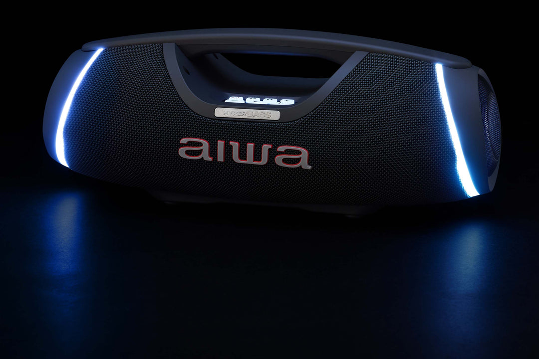 AIWA SPB-680 – 20W Tragbarer Bluetooth Party-Lautsprecher mit RGB-Beleuchtung, Grau