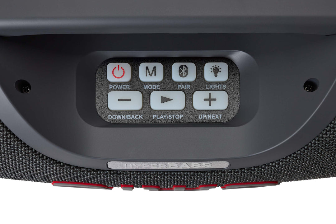 AIWA SPB-680 – 20W Tragbarer Bluetooth Party-Lautsprecher mit RGB-Beleuchtung, Grau