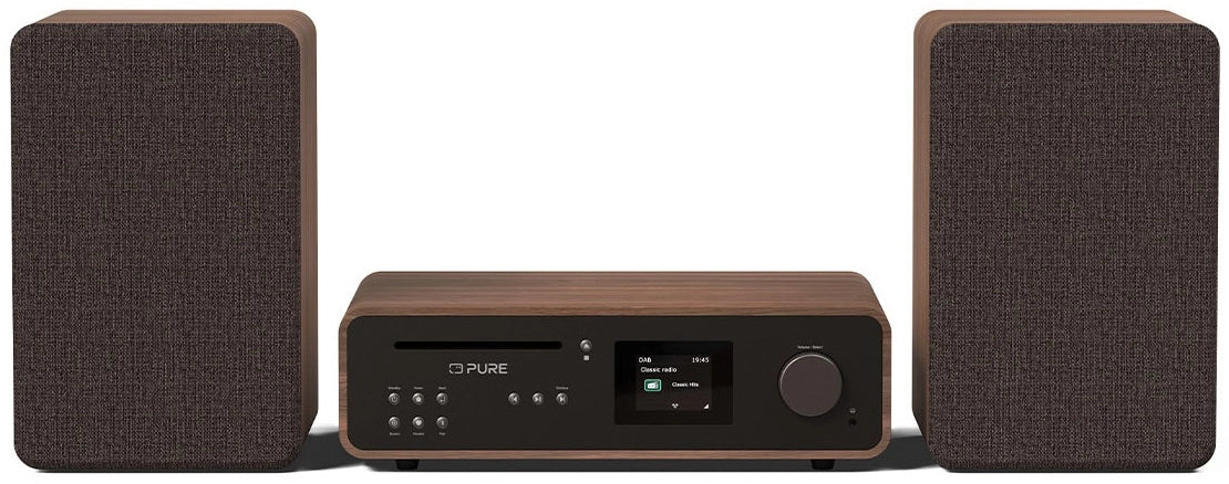Pure Classic Stereo Hi-Fi System – DAB+, CD, Bluetooth, 100W, Walnuss