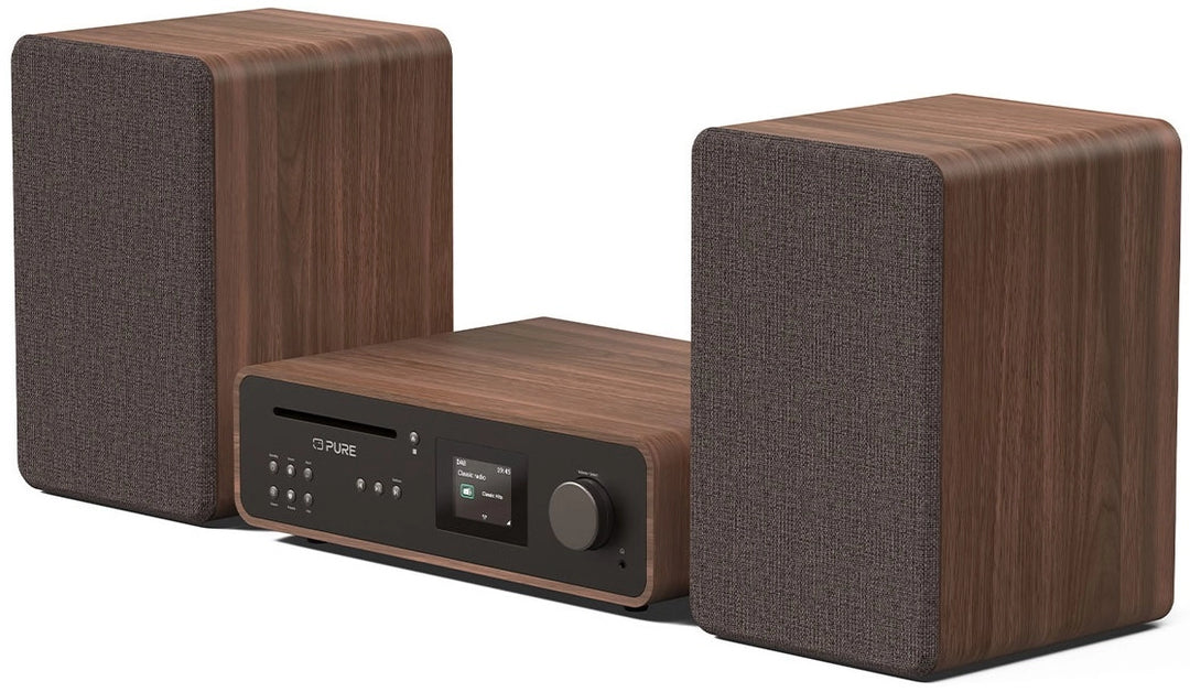 Pure Classic Stereo Hi-Fi System – DAB+, CD, Bluetooth, 100W, Walnuss