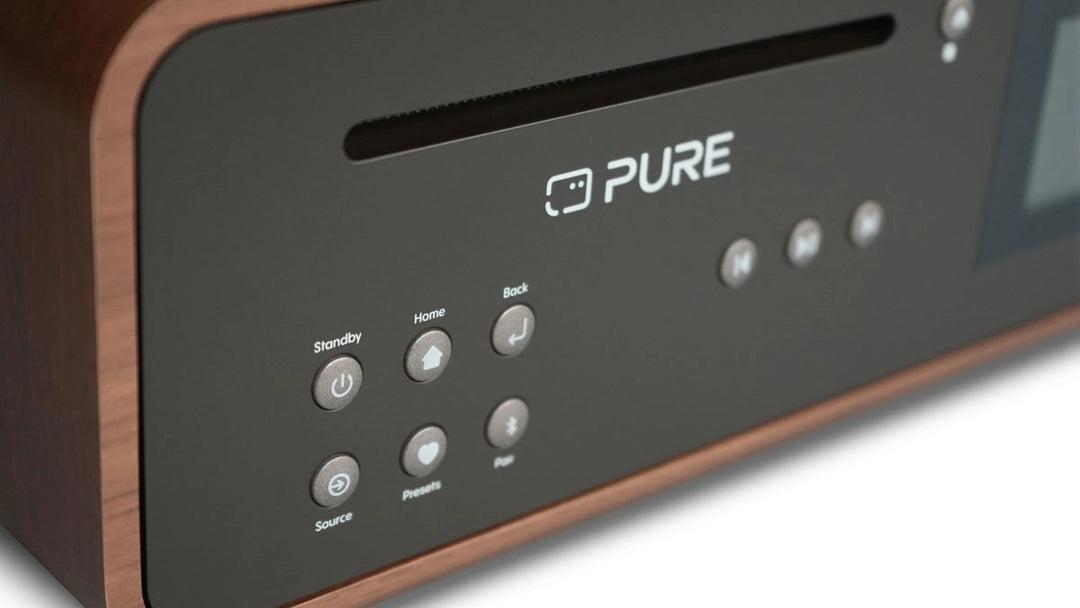 Pure Classic Stereo Hi-Fi System – DAB+, CD, Bluetooth, 100W, Walnuss