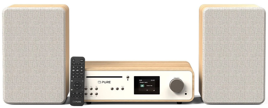 Pure Classic Stereo Hi-Fi System – DAB+, CD, Bluetooth, 100W, Eiche