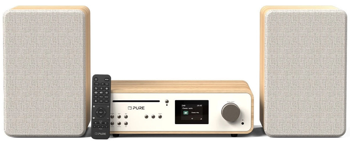 Pure Classic Stereo Hi-Fi System – DAB+, CD, Bluetooth, 100W, Eiche