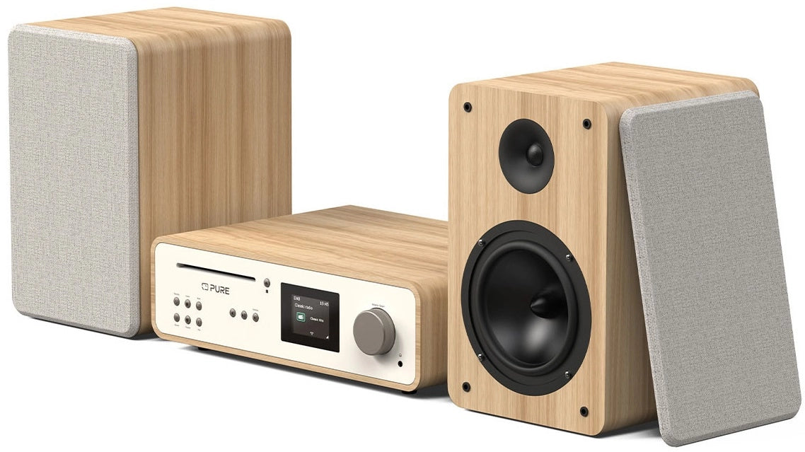 Pure Classic Stereo Hi-Fi System – DAB+, CD, Bluetooth, 100W, Eiche