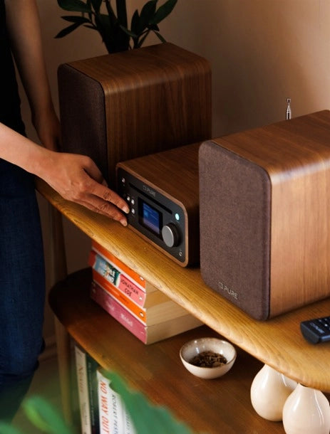 Pure Classic Stereo Mini Hi-Fi System – DAB+, CD, Bluetooth, 40W, Walnuss
