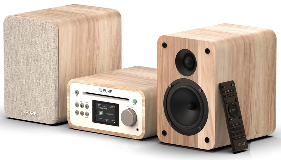 Pure Classic Stereo Mini Hi-Fi System – DAB+, CD, Bluetooth, 40W, Eiche
